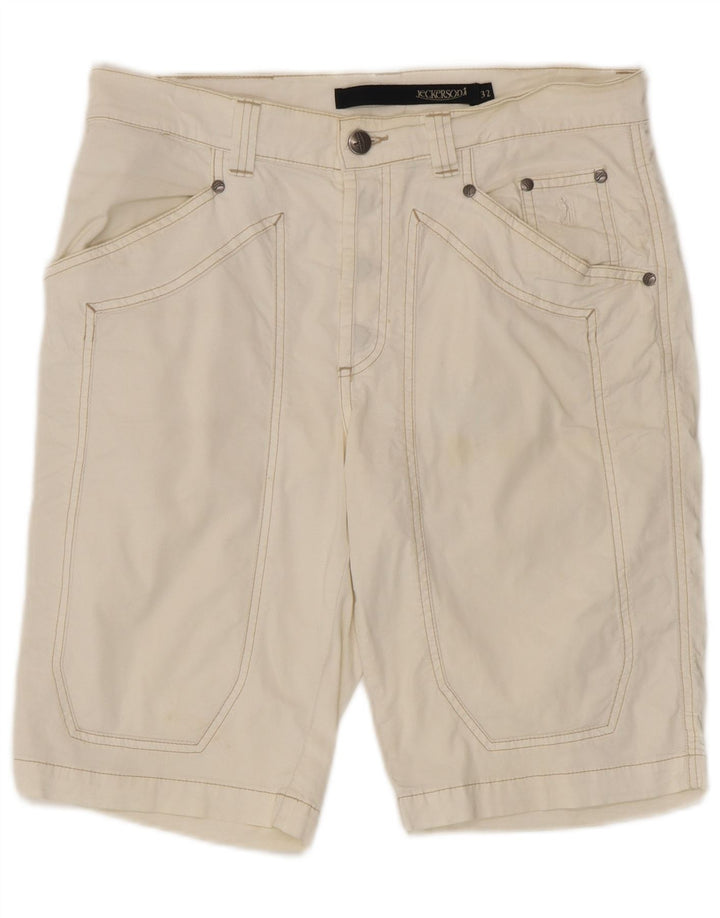 Jeckerson Bermuda Homme W32 Medium Blanc Cassé Coton