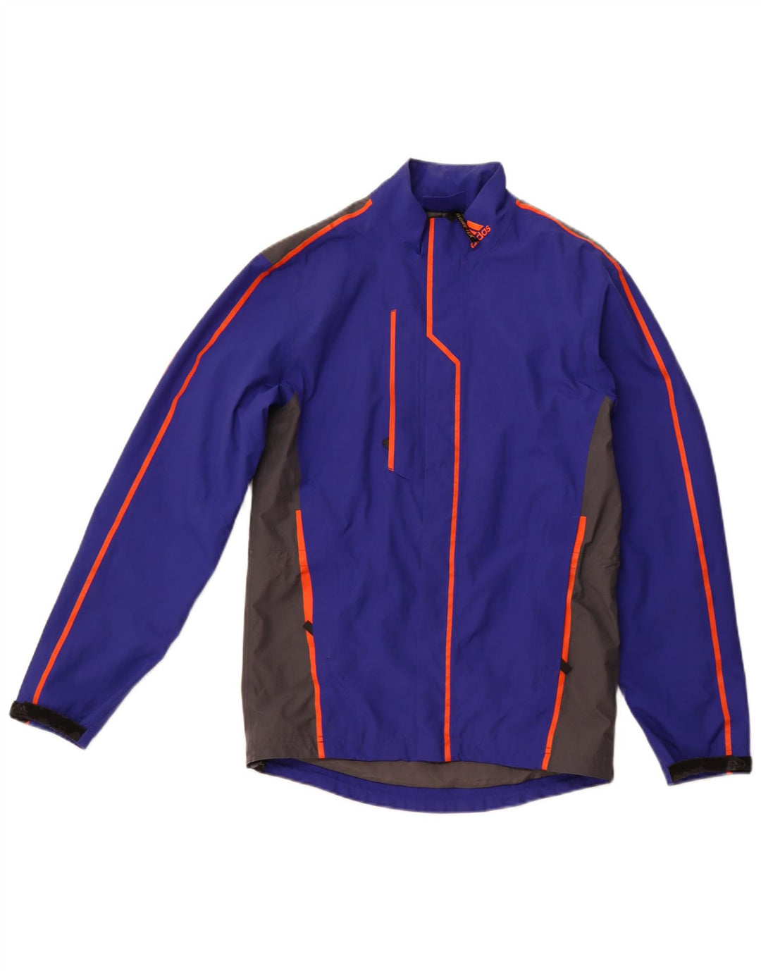ADIDAS Veste coupe-vent pour hommes UK 36 Petit Bleu Colorblock Polyester