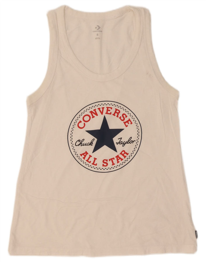 Converse Débardeur graphique pour femme UK 8 Small Blanc
