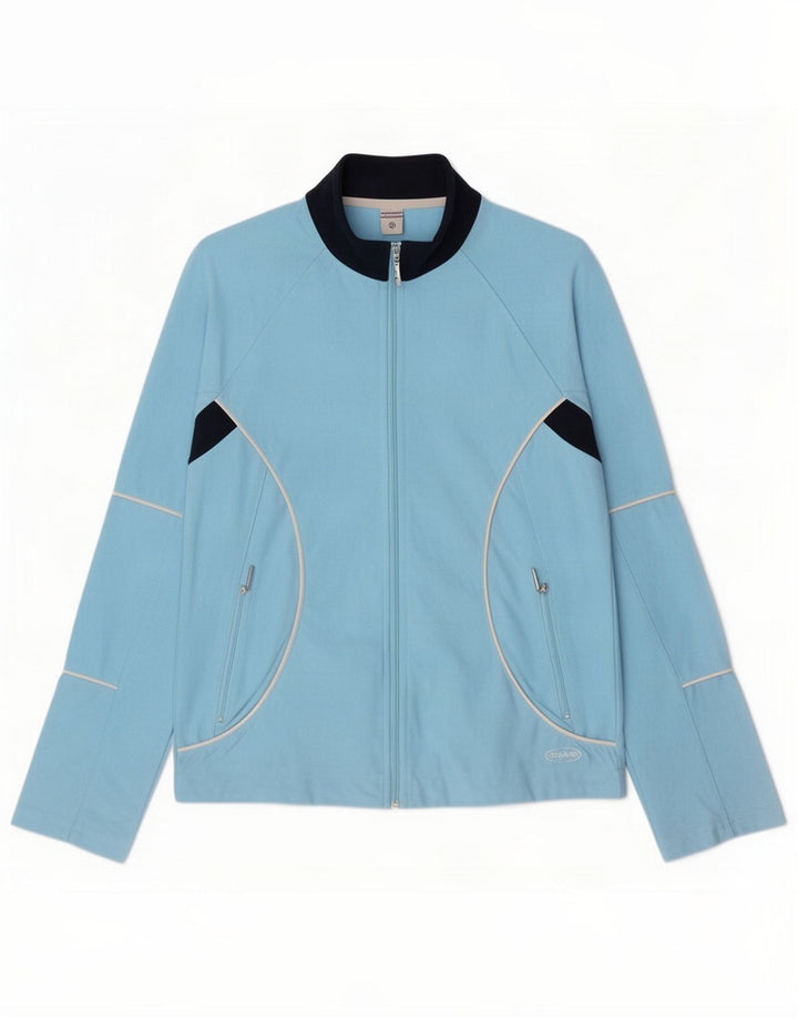 Brugi Veste de survêtement pour femme IT 44 Bleu moyen Colourblock Polyester