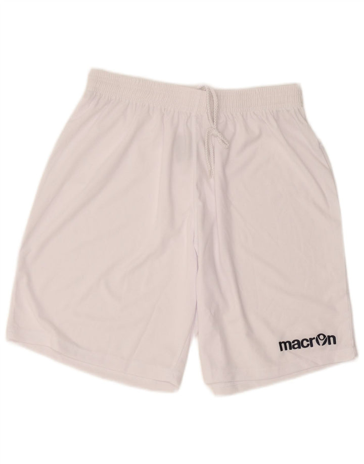 Macron Short de sport graphique pour homme XL Blanc