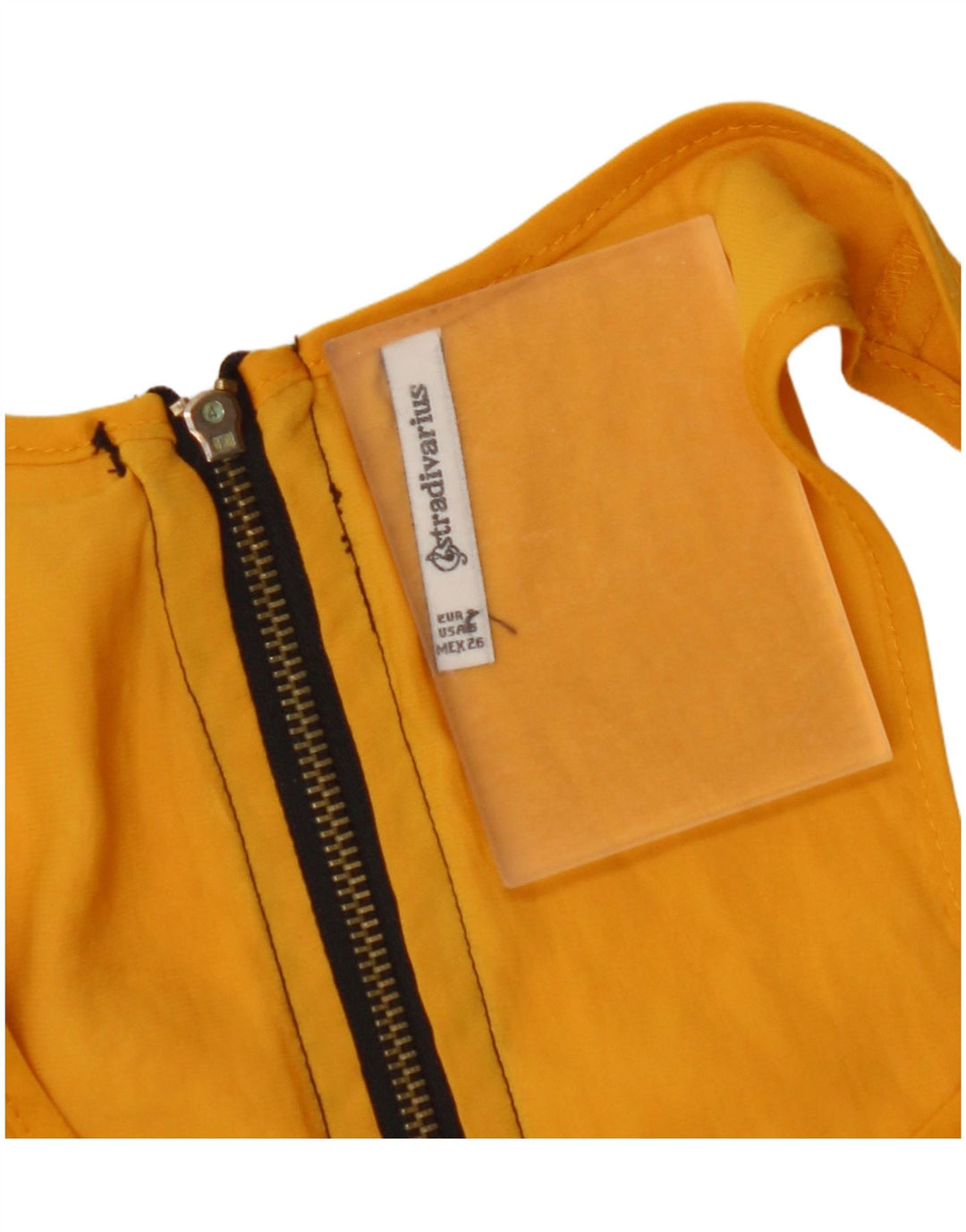 STRADIVARIUS Chemisier sans manches pour femme UK 10 Petit Jaune