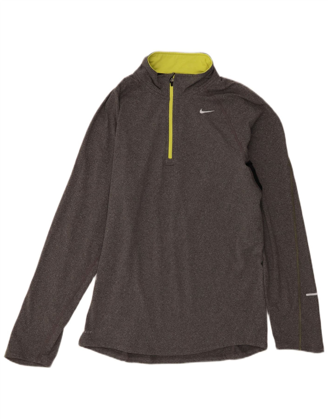 Nike Haut de survêtement Dri Fit Zip Neck pour hommes, petit, gris color block