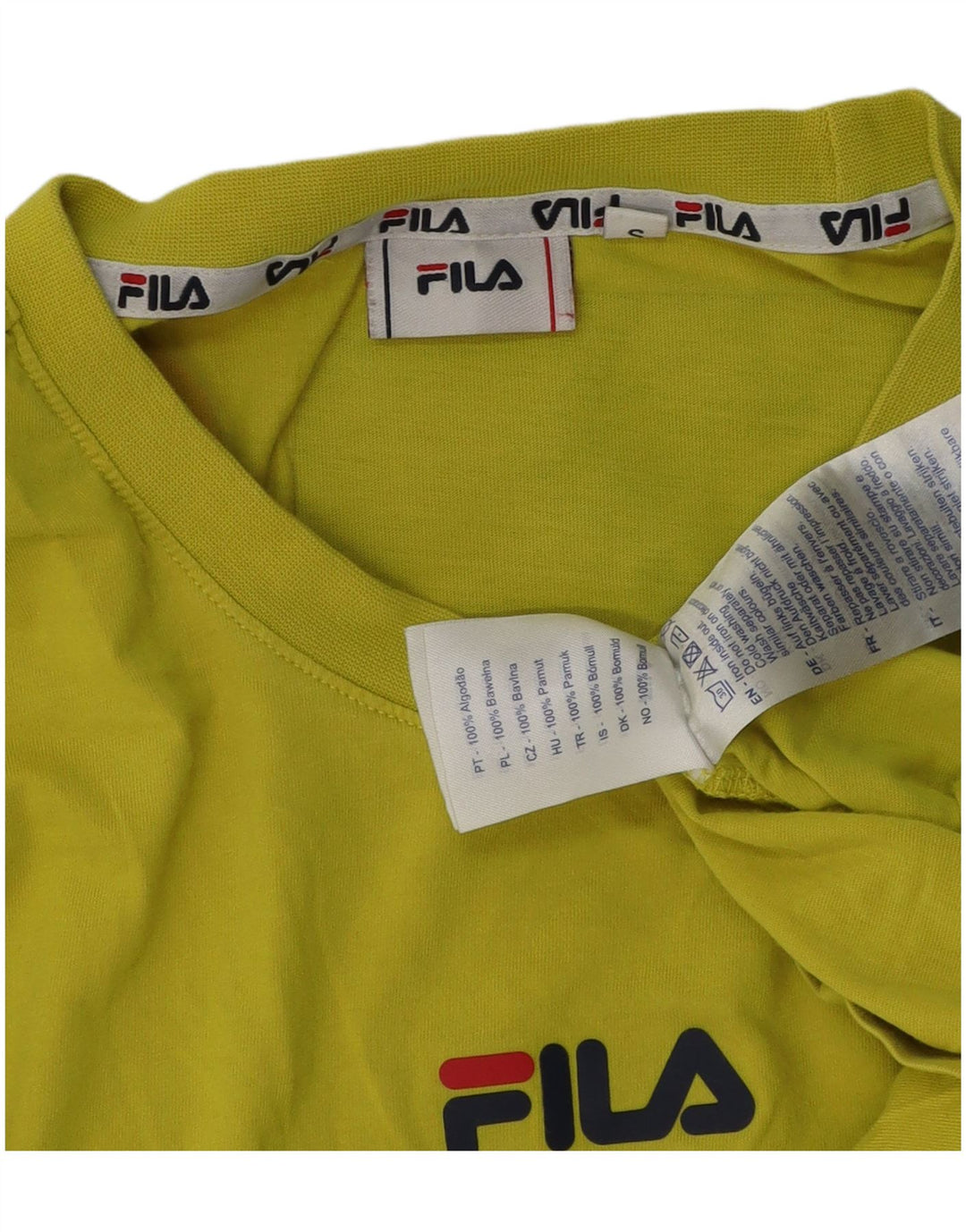 Fila T-Shirt Graphique Homme Petit Vert Coton