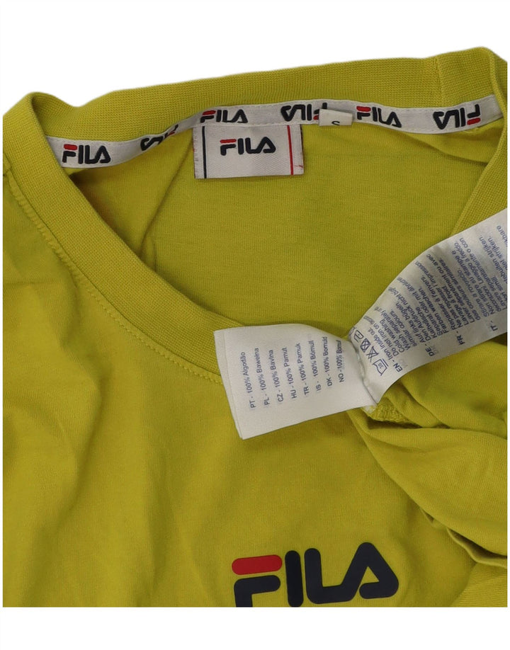 Fila T-Shirt Graphique Homme Petit Vert Coton