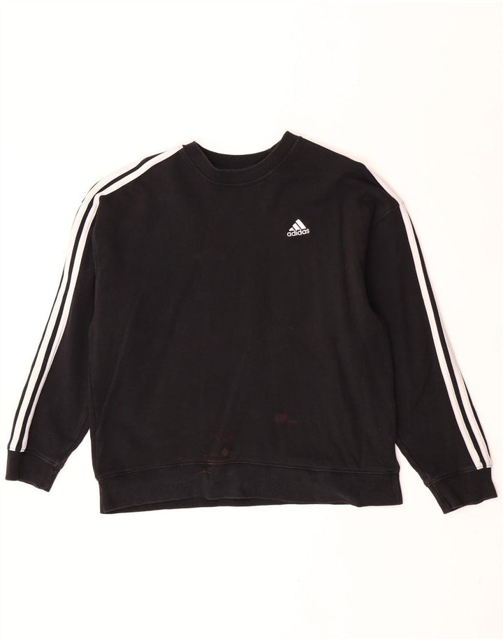 Adidas Sweat-shirt pour femme UK 12/14 en coton noir moyen