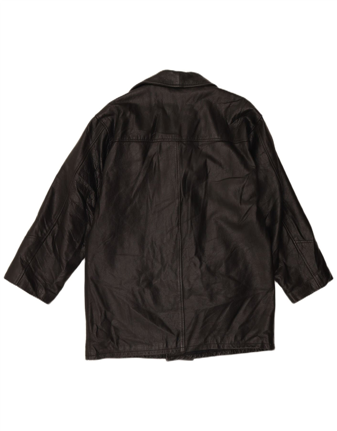 VINTAGE Veste en cuir homme IT 48 Cuir noir moyen