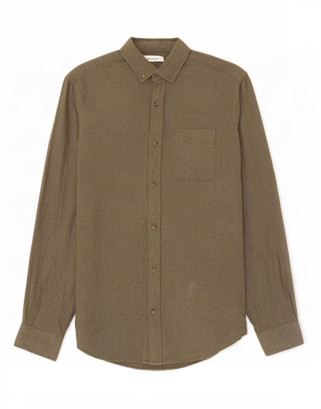 Jack & Jones Chemise En Flanelle Small Kaki Coton Homme