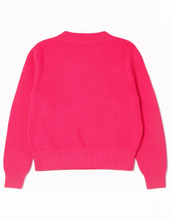 Marks & Spencer Pull col roulé pour femme en coton rose moyen UK 12