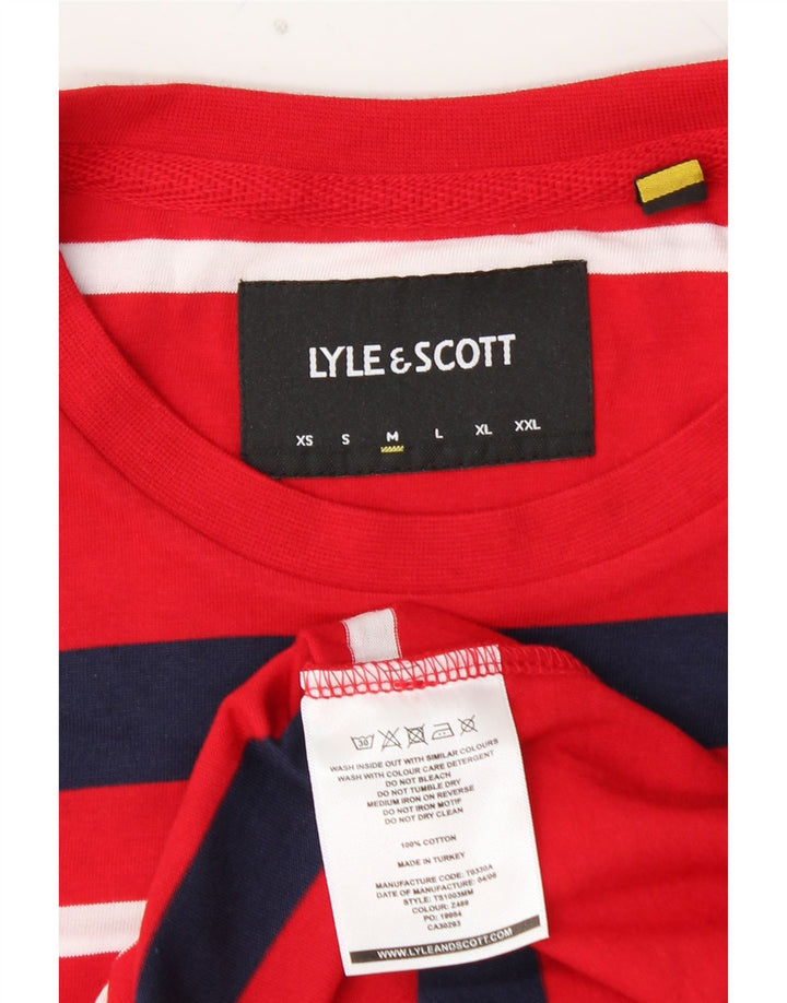 LYLE & SCOTT T-Shirt Homme Rouge Moyen Coton Rayé