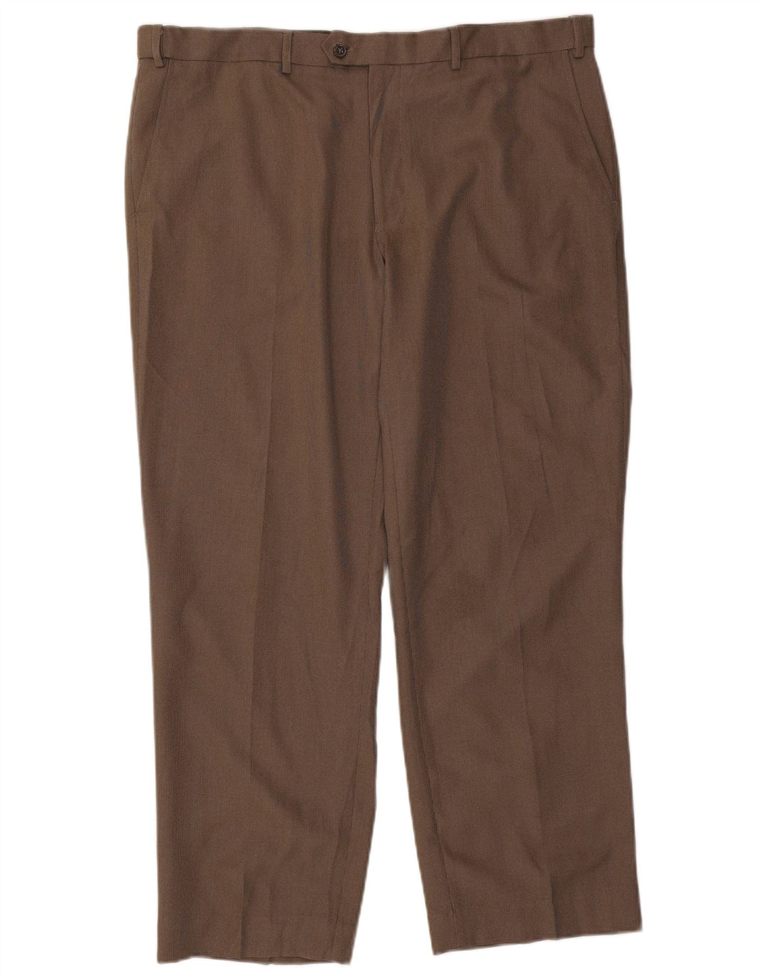 Marks & Spencer Pantalon de costume coupe classique pour homme W40 L29 Marron Polyester