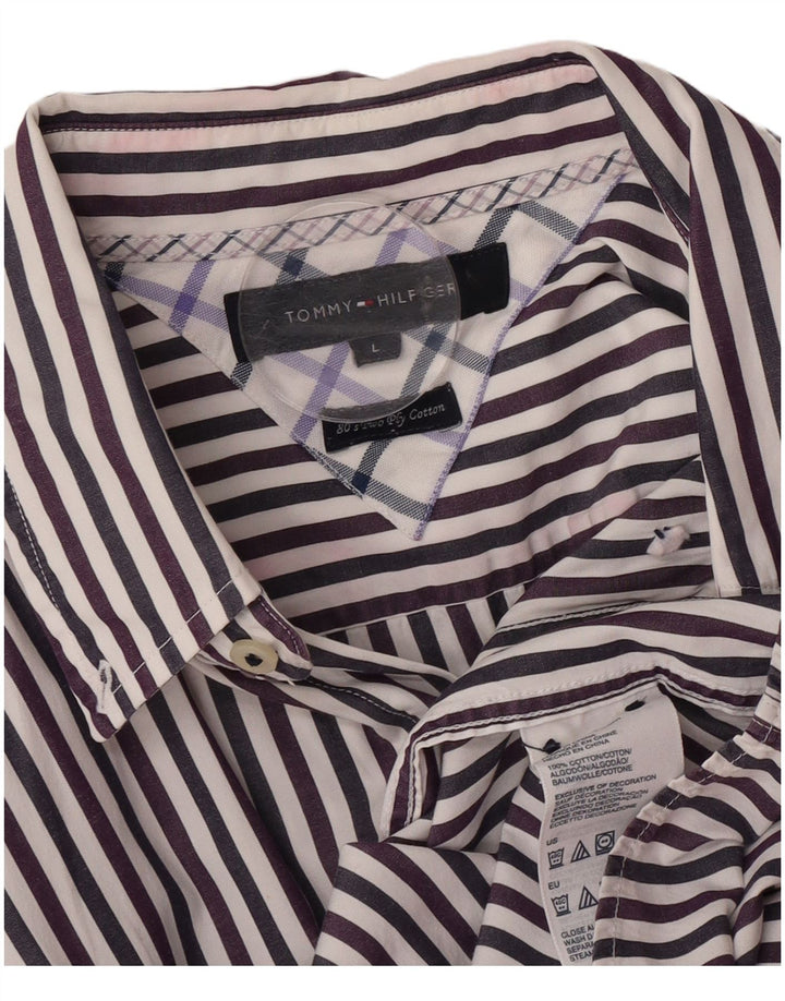 Tommy Hilfiger Chemise Homme Large Coton Rayé Multicolore