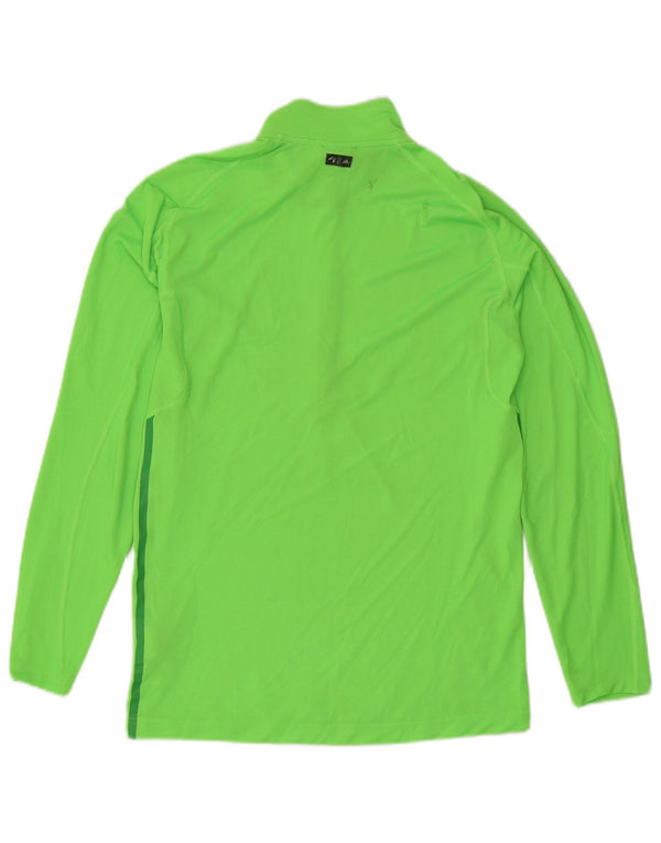 Adidas Haut de survêtement à col zippé pour homme UK 40/42 Vert moyen Polyester