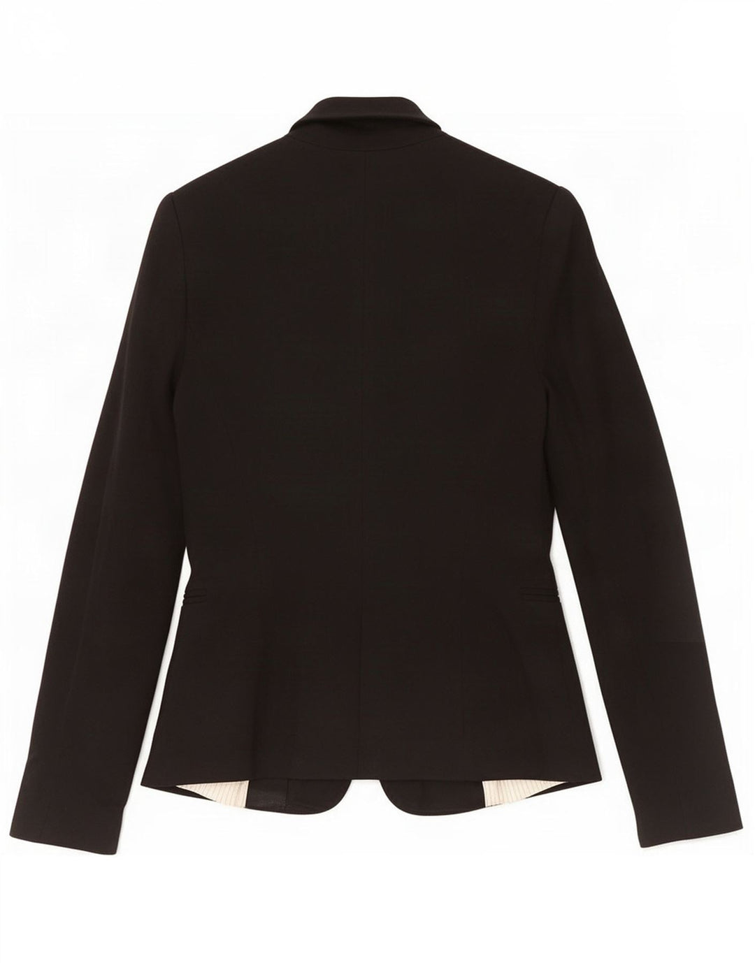 Zara Veste Blazer 1 Bouton Femme UK 10 Petite Viscose Noire