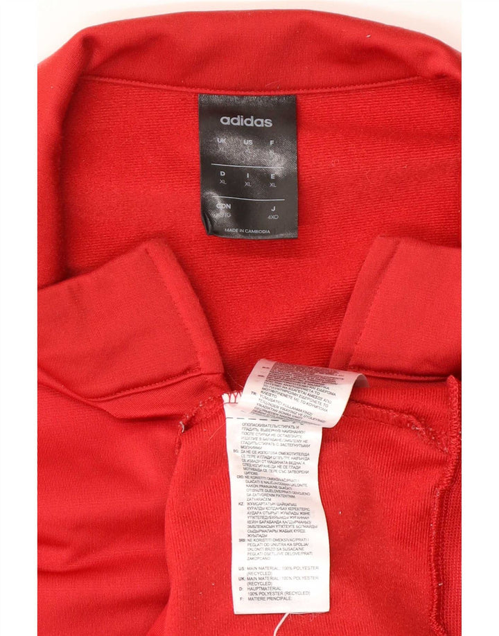 Adidas Veste de survêtement pour homme XL Rouge Polyester