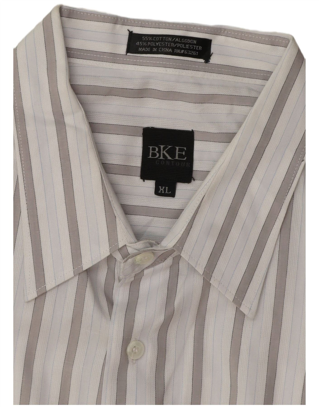BKE Chemise Homme XL Bleu Rayé Coton