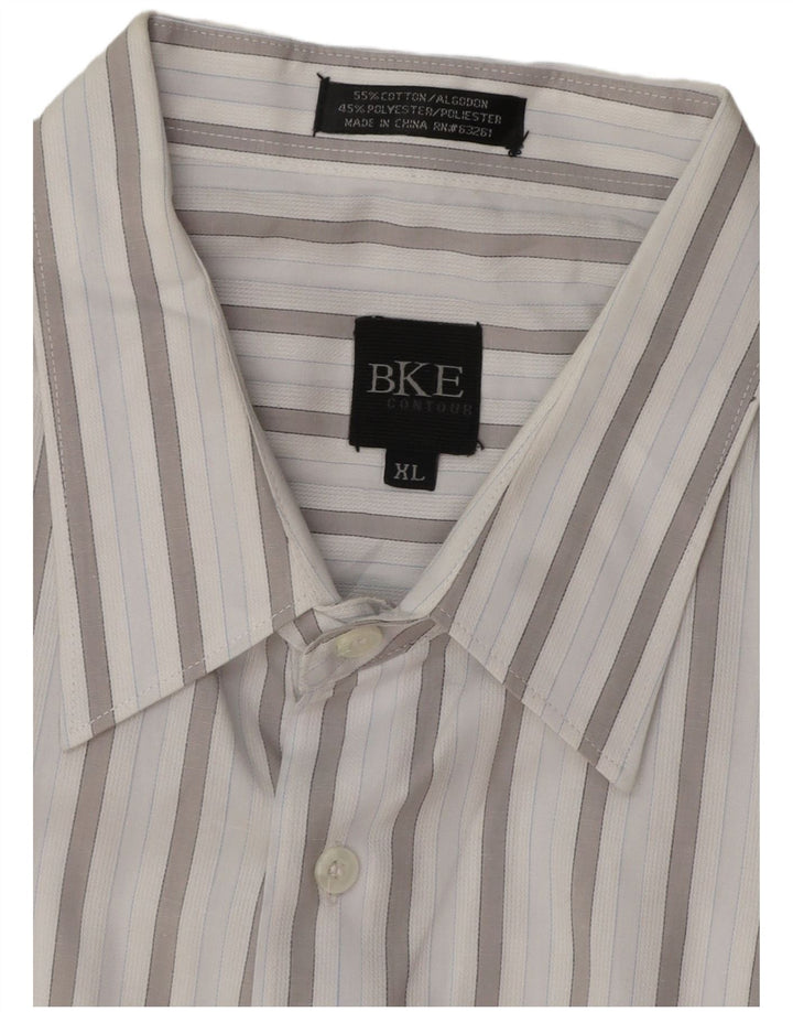 BKE Chemise Homme XL Bleu Rayé Coton