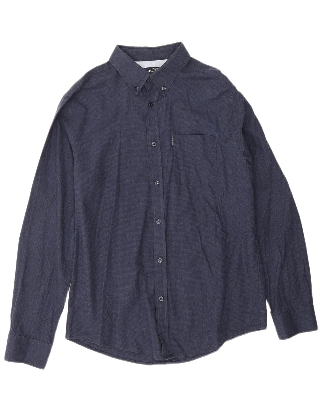 Ben Sherman Chemise Homme Large Bleu Marine Coton