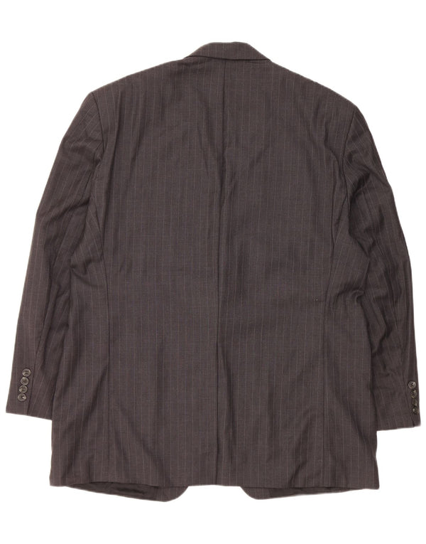 Ralph Lauren Veste blazer à 2 boutons pour homme UK 44 XL en laine à fines rayures grises