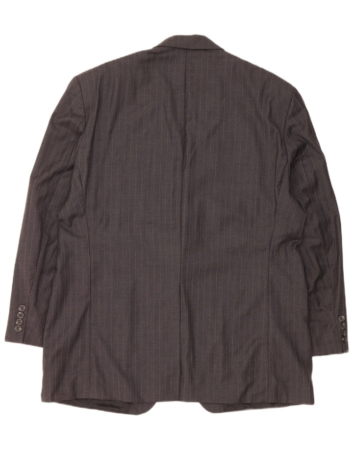 Ralph Lauren Veste blazer à 2 boutons pour homme UK 44 XL en laine à fines rayures grises