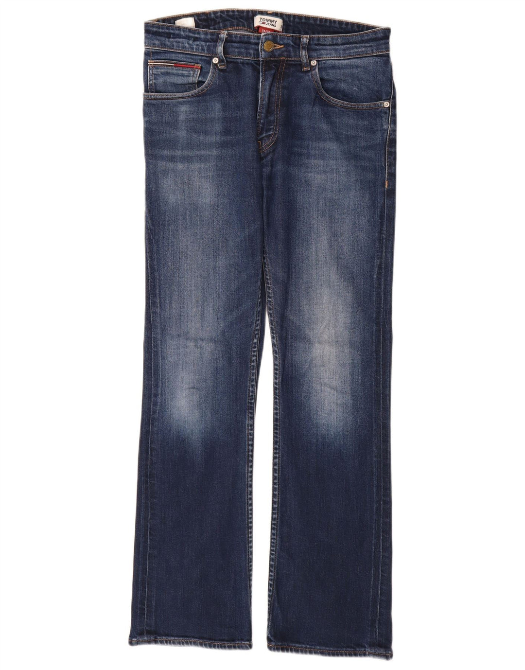 TOMMY HILFIGER Jean Bootcut Homme W32 L32 Bleu Coton