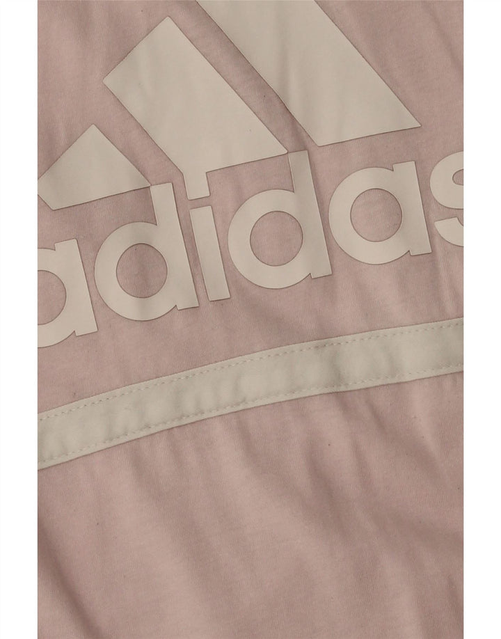 Adidas T-shirt graphique pour femme UK 12 Rose moyen