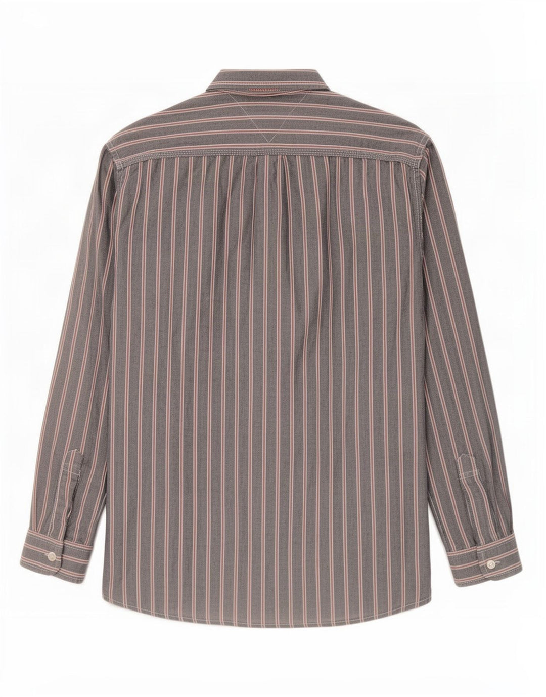 Tommy Hilfiger Chemise Homme Gris Moyen En Coton À Fines Rayures