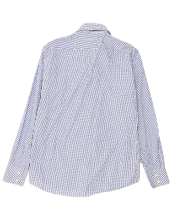 Hugo Boss Chemise Homme Taille 40 15 3/4 Vichy Bleu Moyen