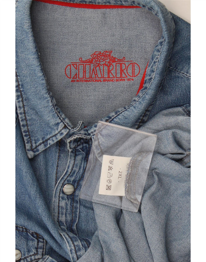 Charro Chemise en Jean Homme 2XL Bleu Coton