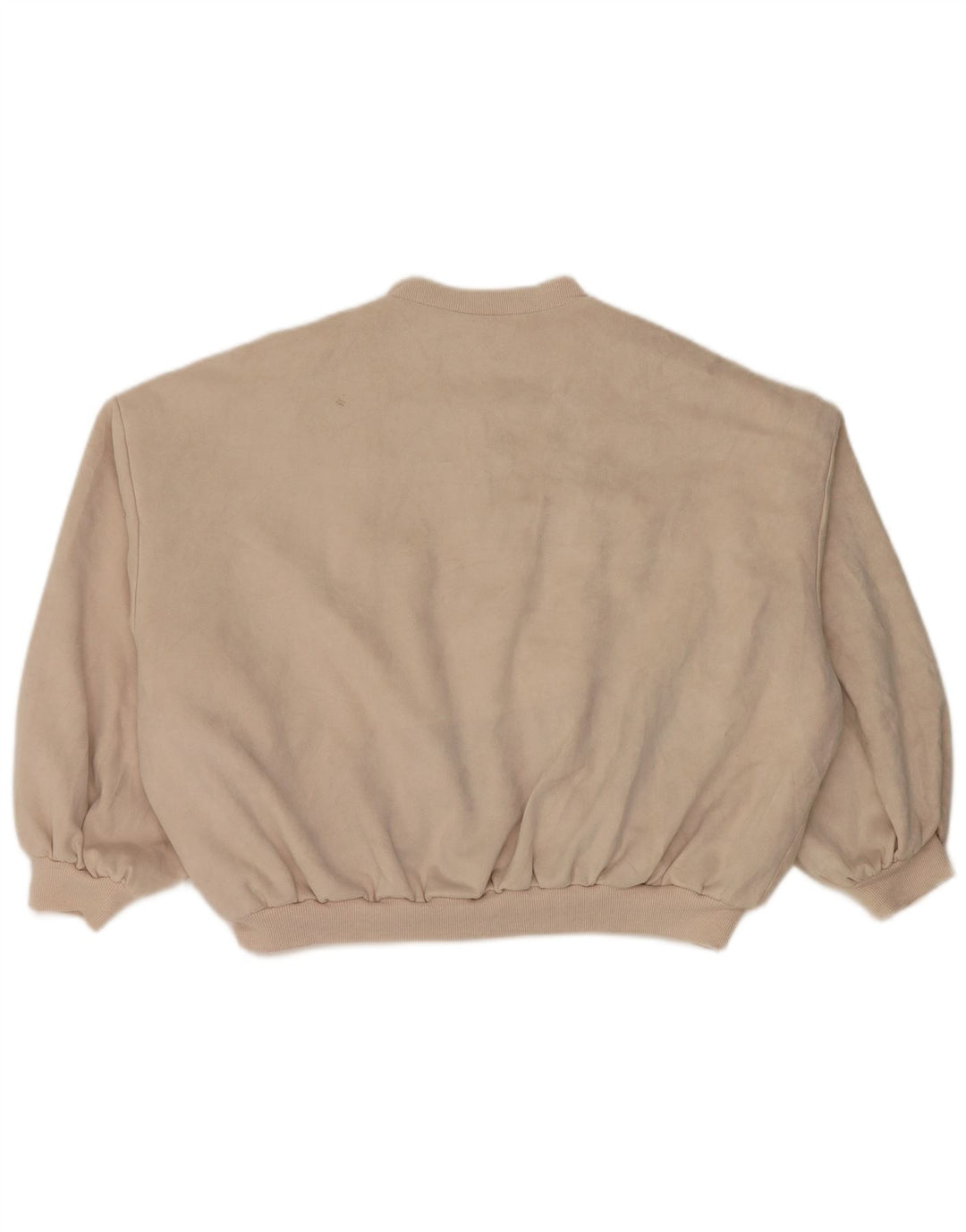 Zara Veste bomber surdimensionnée pour femme UK 14 Polyester beige moyen