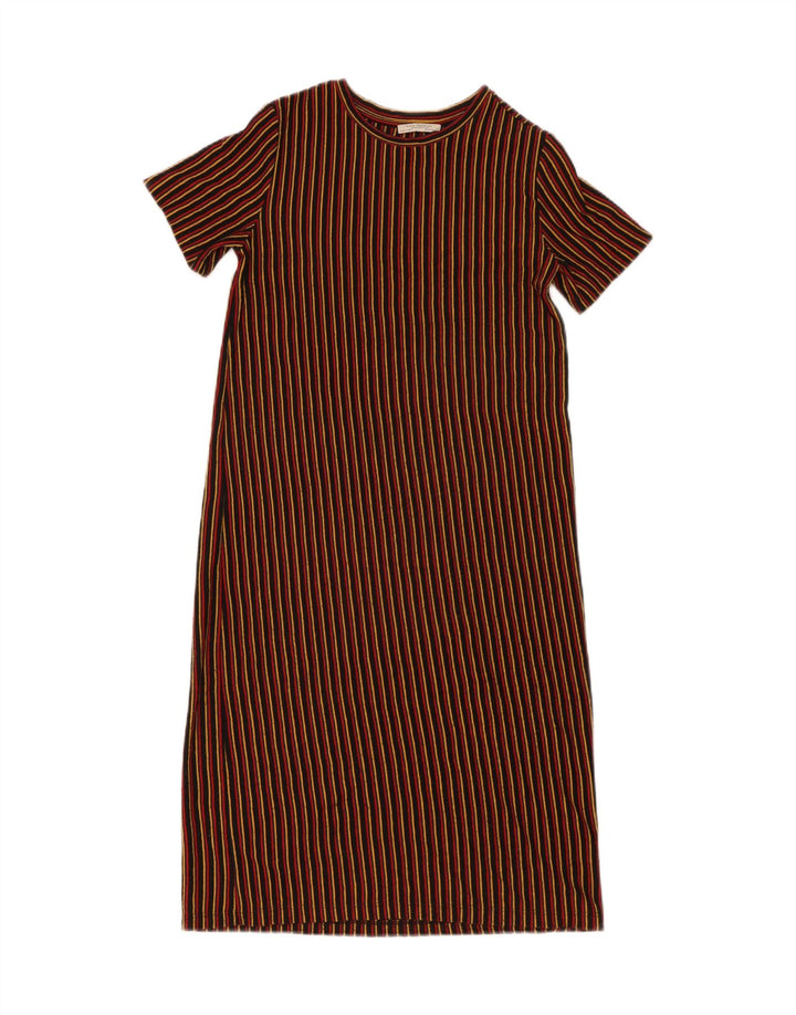 Zara Robe droite pour femme UK 10 Petite rayée multicolore