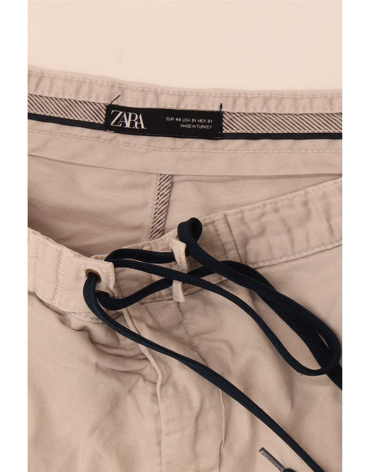 Zara Short Chino Femme EU 40 Moyen W31 Beige