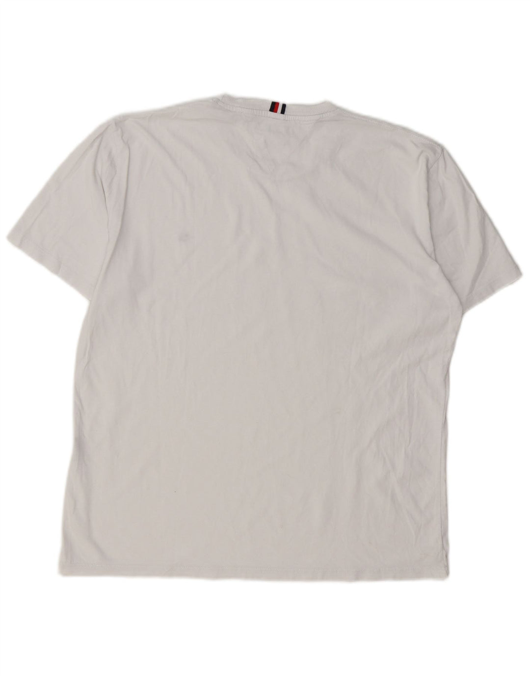 TOMMY HILFIGER T-Shirt Femme Top UK 18 XL Blanc Coton