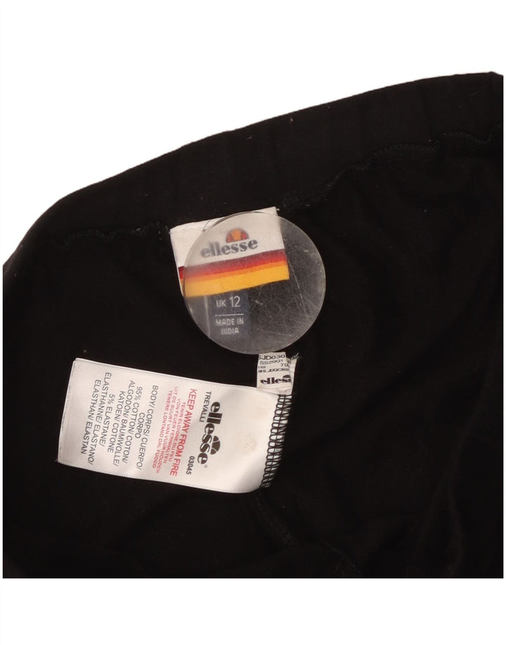 Ellesse Leggings graphiques pour femmes UK 12 coton noir moyen