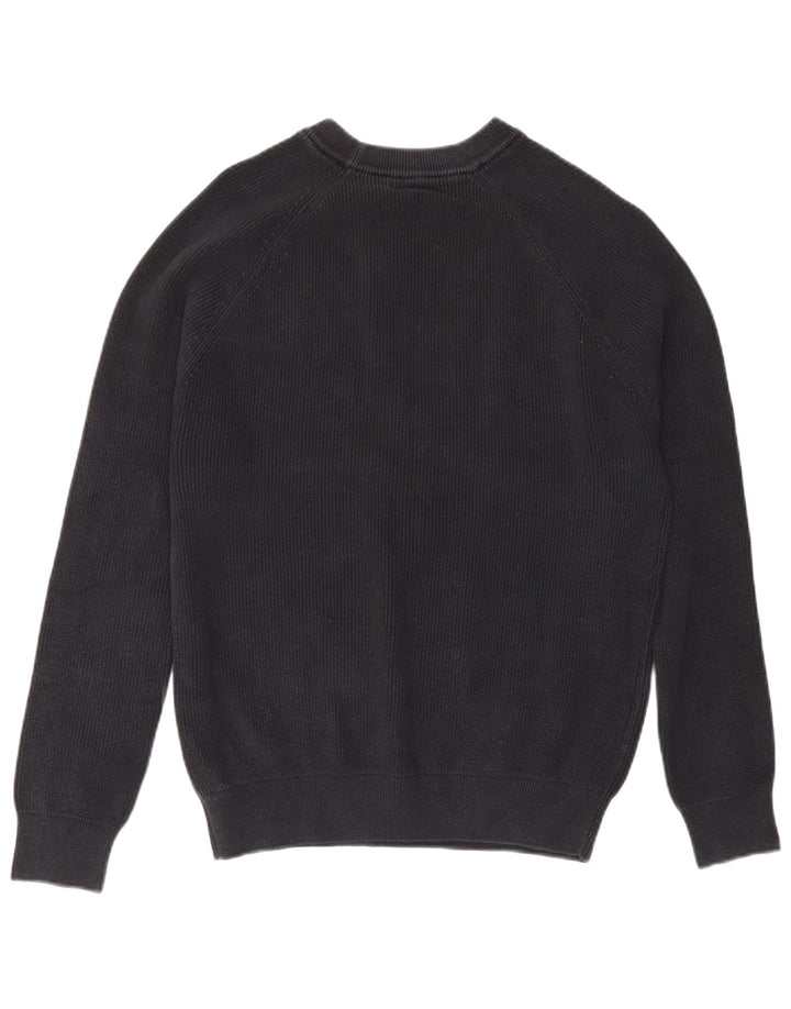 Zara Pull à col rond pour homme en coton bleu marine moyen
