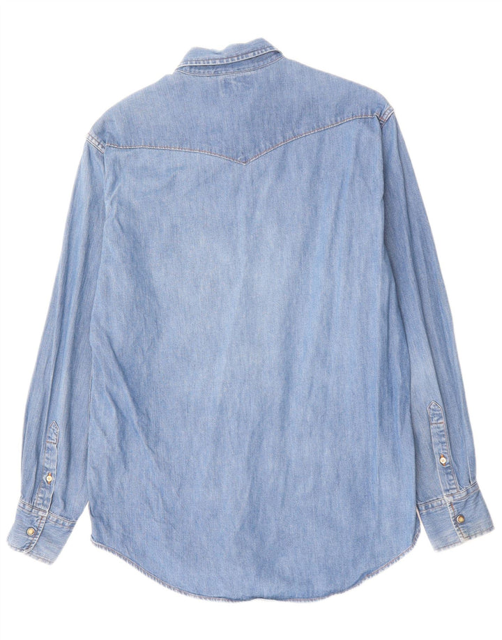 SISLEY Chemise en Jean Homme Bleu Moyen
