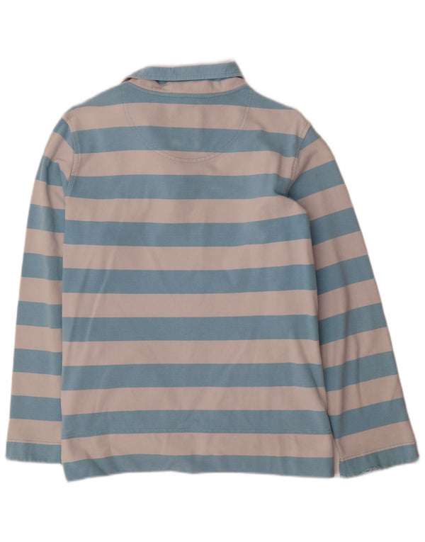 Crew Clothing Sweat-shirt à col zippé pour femme UK 18 XL Bleu rayé