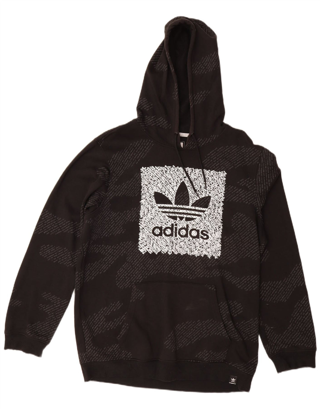 ADIDAS Pull à capuche graphique pour hommes, grand coton camouflage noir