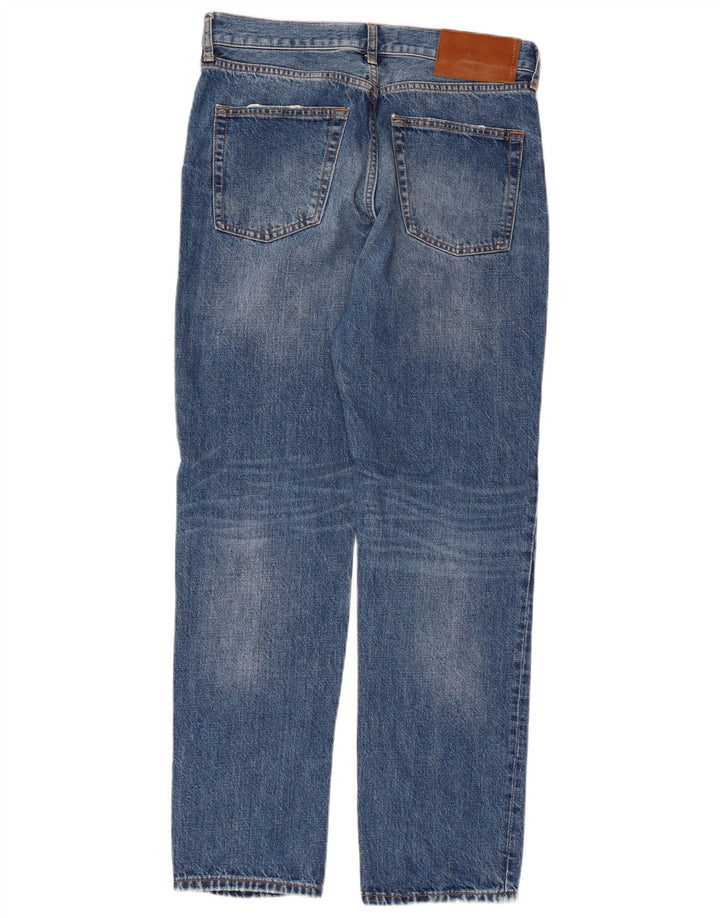 Zara Jean droit femme EU 40 Medium W30 L30 bleu coton
