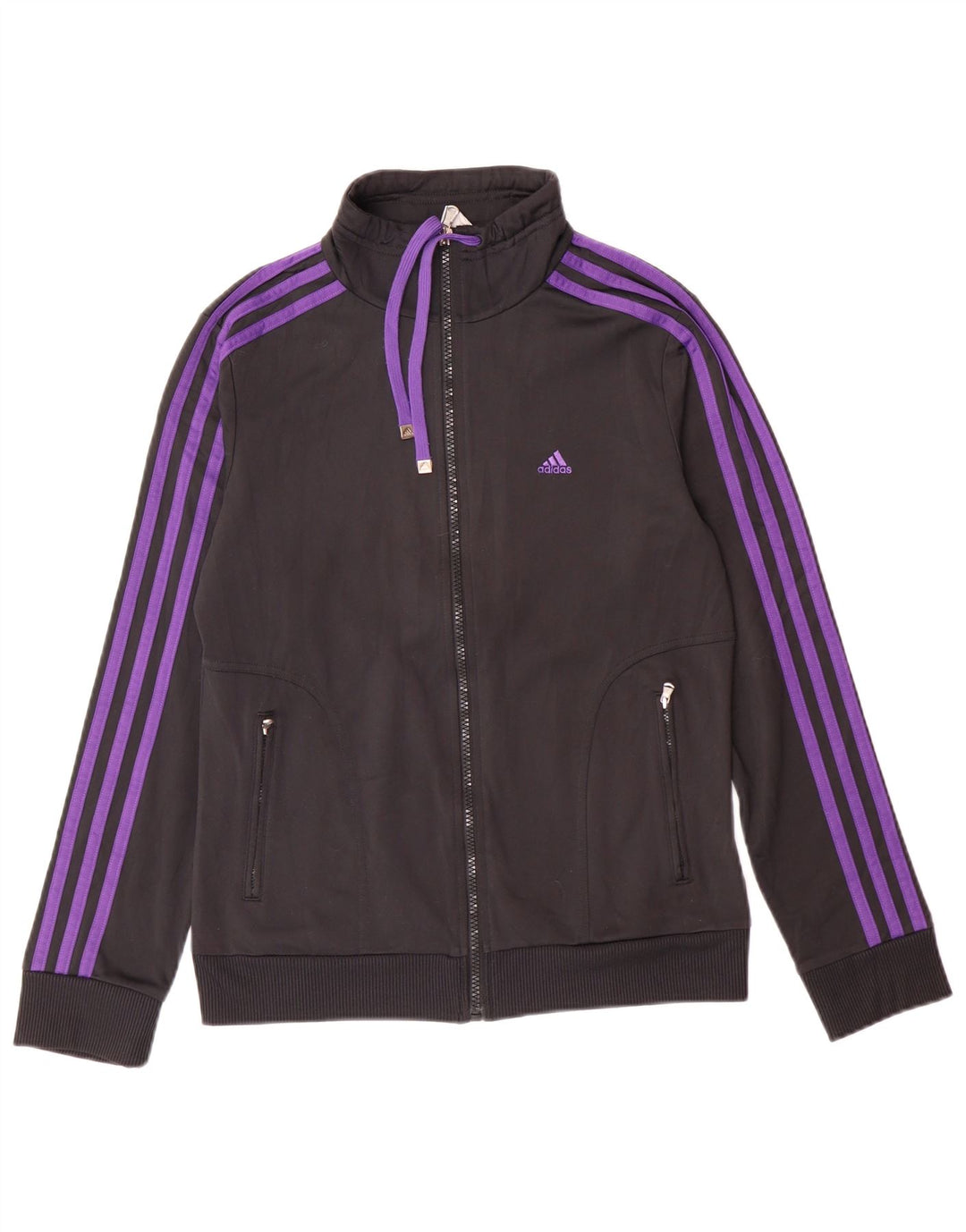 ADIDAS Veste de survêtement pour femme UK 12 Medium Noir Polyester
