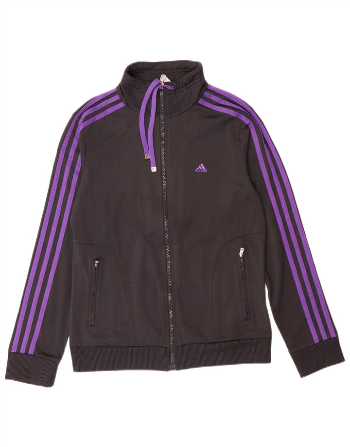 ADIDAS Veste de survêtement pour femme UK 12 Medium Noir Polyester
