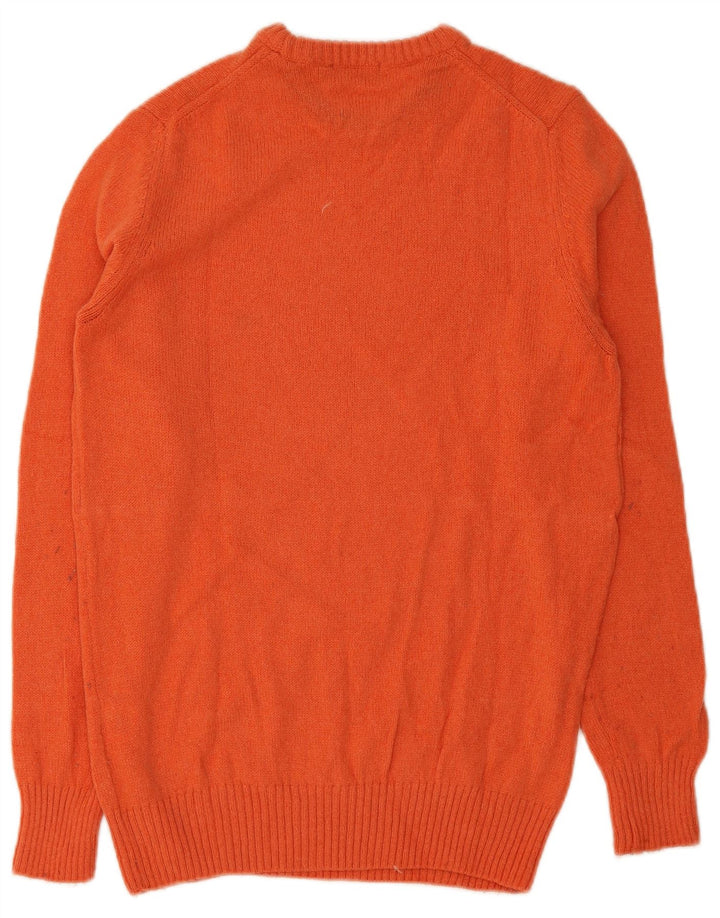 Brooksfield Pull à col rond pour homme en laine orange moyen