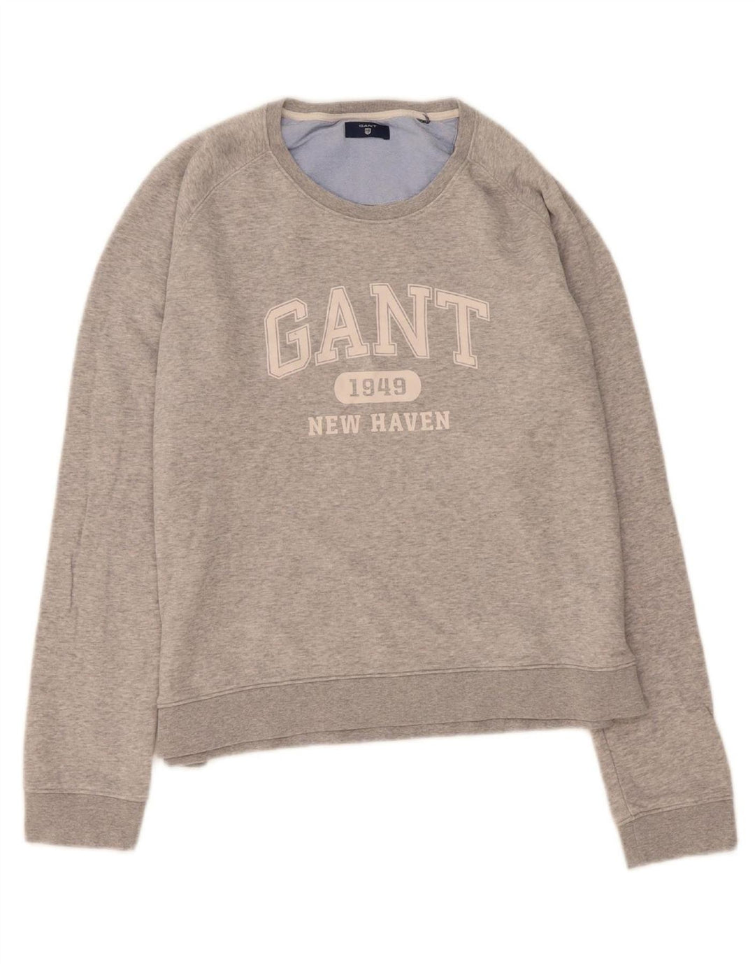 GANT Womens Graphic Sweatshirt Jumper UK 16 Large Grey Cotton