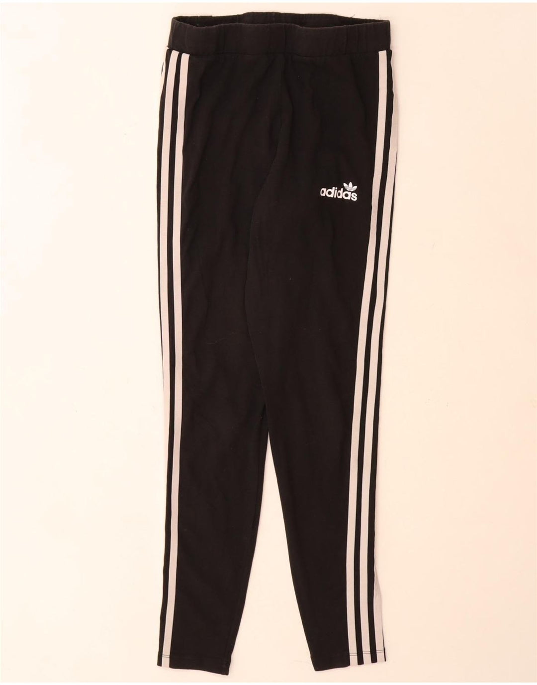 Adidas Leggings Femme UK 12 Coton Noir Moyen