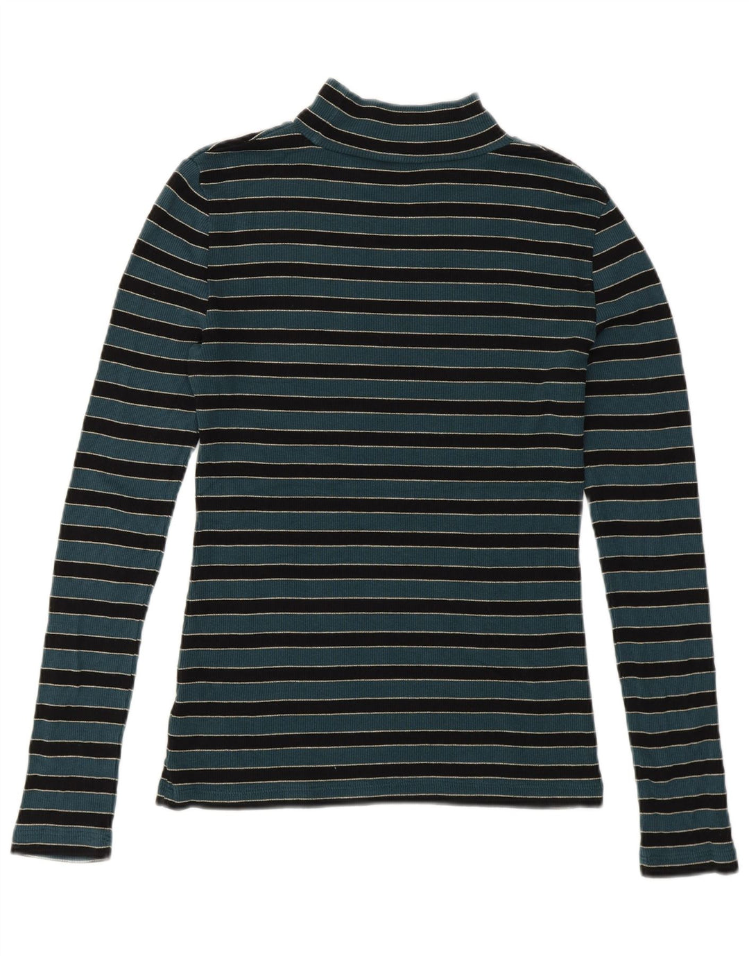 Fat Face Pull col roulé pour femme UK 12 Vert moyen rayé