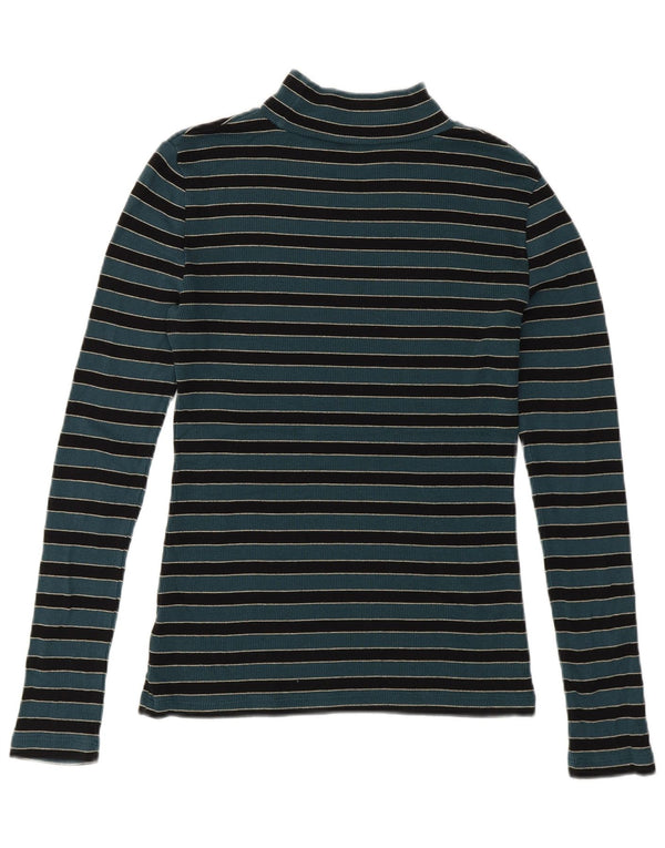 Fat Face Pull col roulé pour femme UK 12 Vert moyen rayé