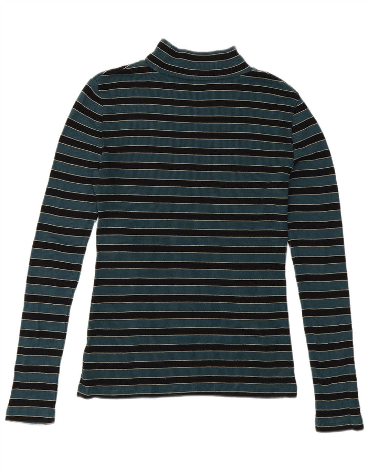 Fat Face Pull col roulé pour femme UK 12 Vert moyen rayé