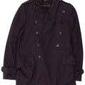 French Connection Trench-Coat Homme UK 38 Laine Vierge Bleu Marine Moyen