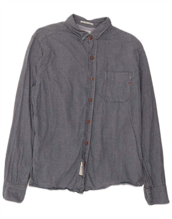 Replay Chemise Flanelle Homme Grand Bleu Vichy Coton