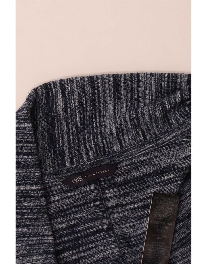 Marks & Spencer Pull cardigan long pour femme UK 8 Small Bleu marine
